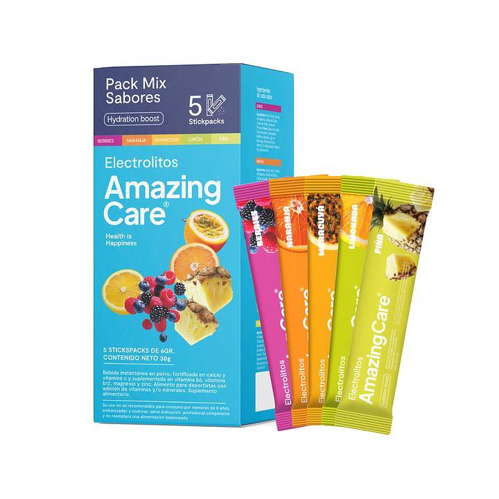Electrolitos en polvo mix sabores 5 sticks