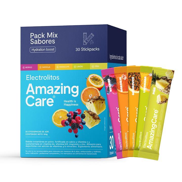 Electrolitos en polvo mix sabores 30 sticks